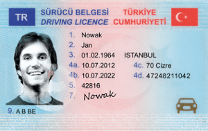 Turkish driver’s license